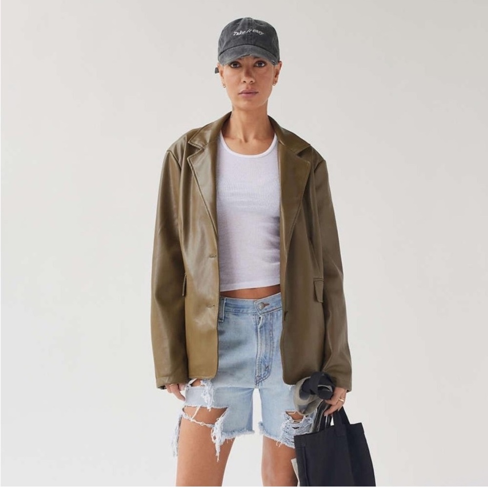 Urban Outfitters Jules Faux Leather Blazer